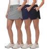image:imageReal Essentials 3 Pack Womens 16 Tie Waistband Skort  Athletic Golf Tennis Pickleball Hiking Running Skorts with PocketsSet 2