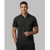 image:imageMens SS Dry Fit Zipper PoloSolid Black  Solid Black  Solid Black