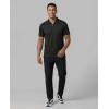 image:imageMens SS Dry Fit Zipper PoloSolid Black  Solid Black  Solid Black