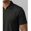 image:imageMens SS Dry Fit Zipper PoloSolid Black  Solid Black  Solid Black