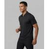 image:imageMens SS Dry Fit Zipper PoloSolid Black  Solid Navy Blazer  Solid Quiet Shade