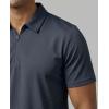 image:imageMens SS Dry Fit Zipper PoloSolid Black  Solid Navy Blazer  Solid Quiet Shade