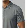 image:imageMens SS Dry Fit Zipper PoloSolid Black  Solid Quiet Shade  Solid Ultimate Grey
