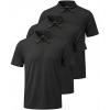 image:imageMens SS Dry Fit Zipper PoloSolid Black  Solid Black  Solid Black