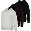 image:imageReal Essentials 3 Pack Mens Fleece Long Sleeve Full Zip Hoodie  Athletic Sweatshirt Jacket Available in Big amp TallSet 7