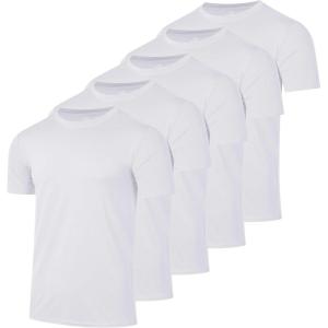 image:imageReal Essentials 5 Pack Mens DryFit Short Sleeve Crew Neck T Shirts Fitness Running Gym Workout Cool Exercise Athletic TeeSet 9
