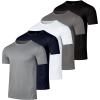 image:imageReal Essentials 5 Pack Mens Mesh Short Sleeve Crew Neck TShirt  Workout Gym Active Athletic Tee Big amp Tall AvailableSet 15
