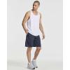 image:imageReal Essentials 3 Pack Mens 2 in 1 Mesh 7 Running Workout Gym Shorts with Compression Liner Available in Big amp TallSet 12