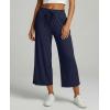 image:imageReal Essentials 3 Pack Womens UltraSoft Wide Leg Loose Capri Open Bottom Pants  Yoga Lounge PocketsAvailable in PlusSet 10