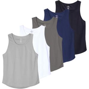 image:imageReal Essentials 5 Pack Mens Mesh YBack Muscle Tank Top  Gym Workout amp Bodybuilding Fitness Available in Big amp TallSet 11