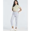 image:imageReal Essentials 4 PackWomens Lettuce Trim Ribbed Knit Short Sleeve Crop Tops Shirts Casual Summer Going Out TShirtsSet 1