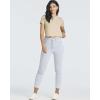 image:imageReal Essentials 4 PackWomens Lettuce Trim Ribbed Knit Short Sleeve Crop Tops Shirts Casual Summer Going Out TShirtsSet 2