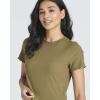 image:imageReal Essentials 4 PackWomens Lettuce Trim Ribbed Knit Short Sleeve Crop Tops Shirts Casual Summer Going Out TShirtsSet 4