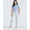 image:imageReal Essentials 4 PackWomens Lettuce Trim Ribbed Knit Short Sleeve Crop Tops Shirts Casual Summer Going Out TShirtsSet 5