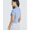 image:imageReal Essentials 4 PackWomens Lettuce Trim Ribbed Knit Short Sleeve Crop Tops Shirts Casual Summer Going Out TShirtsSet 5
