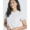 image:imageReal Essentials 4 PackWomens Lettuce Trim Ribbed Knit Short Sleeve Crop Tops Shirts Casual Summer Going Out TShirtsSet 6