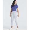 image:imageReal Essentials 4 PackWomens Lettuce Trim Ribbed Knit Short Sleeve Crop Tops Shirts Casual Summer Going Out TShirtsSet 7