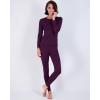 image:imageReal Essentials 4 Piece Womens Thermal Underwear Set  Thermal Underwear for Women Fleece Lined Top amp Bottom Long JohnsSet 2