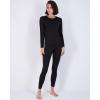 image:imageReal Essentials 4 Piece Womens Thermal Underwear Set  Thermal Underwear for Women Fleece Lined Top amp Bottom Long JohnsSet 3