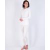 image:imageReal Essentials 4 Piece Womens Thermal Underwear Set  Thermal Underwear for Women Fleece Lined Top amp Bottom Long JohnsSet 3
