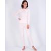 image:imageReal Essentials 4 Piece Womens Thermal Underwear Set  Thermal Underwear for Women Fleece Lined Top amp Bottom Long JohnsSet 4