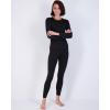 image:imageReal Essentials 4 Piece Womens Thermal Underwear Set  Thermal Underwear for Women Fleece Lined Top amp Bottom Long JohnsSet 4