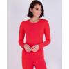 image:imageReal Essentials 4 Piece Womens Thermal Underwear Set  Thermal Underwear for Women Fleece Lined Top amp Bottom Long JohnsSet 6