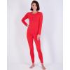 image:imageReal Essentials 4 Piece Womens Thermal Underwear Set  Thermal Underwear for Women Fleece Lined Top amp Bottom Long JohnsSet 6