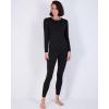 image:imageReal Essentials 4 Piece Womens Thermal Underwear Set  Thermal Underwear for Women Fleece Lined Top amp Bottom Long JohnsSet 6