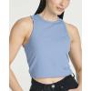 image:imageReal Essentials 5 Pack Womens Ribbed Crop Tank Tops Sleeveless Racerback Workout Yoga Athletic amp Casual ShirtsSet 1