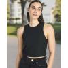 image:imageReal Essentials 5 Pack Womens Ribbed Crop Tank Tops Sleeveless Racerback Workout Yoga Athletic amp Casual ShirtsSet 2