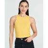 image:imageReal Essentials 5 Pack Womens Ribbed Crop Tank Tops Sleeveless Racerback Workout Yoga Athletic amp Casual ShirtsSet 2