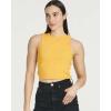 image:imageReal Essentials 5 Pack Womens Ribbed Crop Tank Tops Sleeveless Racerback Workout Yoga Athletic amp Casual ShirtsSet 4