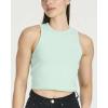 image:imageReal Essentials 5 Pack Womens Ribbed Crop Tank Tops Sleeveless Racerback Workout Yoga Athletic amp Casual ShirtsSet 4