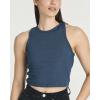 image:imageReal Essentials 5 Pack Womens Ribbed Crop Tank Tops Sleeveless Racerback Workout Yoga Athletic amp Casual ShirtsSet 6