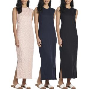 image:imageReal Essentials 3 Pack Womens Maxi Tank Dress  Sleeveless Casual Long Lounge Dress PlusSet 2