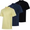 image:imageReal Essentials 3 Pack Mens Cotton Short Sleeve Polo  Collared Pique Golf Shirt Casual Performance Big amp Tall AvailableSet L
