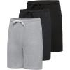 image:imageReal Essentials 3 Pack Mens 9 Cotton Fleece Sweat Short  Casual Gym Lounge amp Sleep Shorts with PocketsSet 9