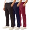 image:imageReal Essentials 3 Pack Mens Mesh Open Bottom Sweatpants Gym Active Athletic Workout Casual Pants with Pockets Big amp TallSet 1