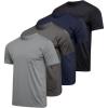 image:imageReal Essentials 4 Pack Mens DryFit Short Sleeve Pocket Crew Performance Athletic TShirt Available in Big amp TallSet 10