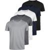 image:imageReal Essentials 5 Pack Boys Mesh Short Sleeve Athletic TShirt  Youth Kids Teens Active Basketball Tops 418 YearsSet N