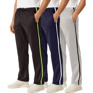 image:imageReal Essentials 3 Pack Mens Mesh Open Bottom Sweatpants Gym Active Athletic Workout Casual Pants with Pockets Big amp TallSet 6