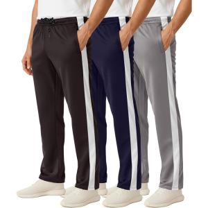 image:imageReal Essentials 3 Pack Mens Mesh Open Bottom Sweatpants Gym Active Athletic Workout Casual Pants with Pockets Big amp TallSet 7