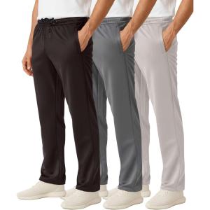 image:imageReal Essentials 3 Pack Mens Mesh Open Bottom Sweatpants Gym Active Athletic Workout Casual Pants with Pockets Big amp TallSet 8