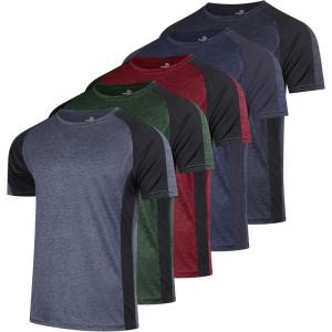 image:imageReal Essentials 5 Pack Boys Dry Fit Short Sleeve TShirt  Athletic Baseball Soccer Tee Tops for Kids Youth amp TeensSet I
