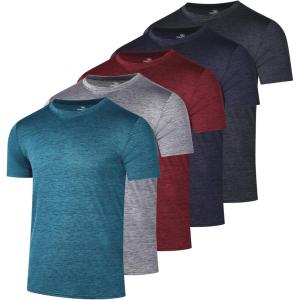 image:imageReal Essentials 5 Pack Boys Dry Fit Short Sleeve TShirt  Athletic Baseball Soccer Tee Tops for Kids Youth amp TeensSet a