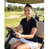 image:imageReal Essentials 3 Pack Womens Dry Fit Polo Shirts Quarter Zip Short Sleeve Athletic Golf Tennis Workout Gym Collared TopsSolid Black  Solid Chocolate Torte  Solid Moonbeam