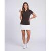 image:imageReal Essentials 3 Pack Womens Dry Fit Polo Shirts Quarter Zip Short Sleeve Athletic Golf Tennis Workout Gym Collared TopsSolid Black  Solid Chocolate Torte  Solid Moonbeam