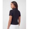 image:imageReal Essentials 3 Pack Womens Polo Shirts Short Sleeve V Neck Dry Fit Golf Athletic Workout Gym Office Collared TopsSolid Black  Solid Black  Solid Black
