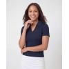image:imageReal Essentials 3 Pack Womens Polo Shirts Short Sleeve V Neck Dry Fit Golf Athletic Workout Gym Office Collared TopsSolid Black  Solid Navy Blazer  Solid Burgundy